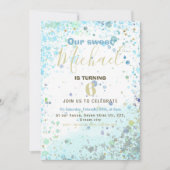 Uitnodiging van het verjaardagsfeest van een kleur (Voorkant)