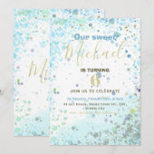 Uitnodiging van het verjaardagsfeest van een kleur (Voorkant / Achterkant)