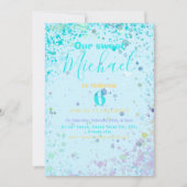 Uitnodiging van het verjaardagsfeest van een kleur (Voorkant)