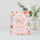 uitnodiging van het volk bilingüe de boda de flore (Staand voorkant)