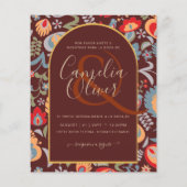 uitnodiging van het volk bilingüe de boda de flore flyer (Achterkant)