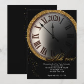 Uitnodiging van het zwarte en goudnieuwjaar (Voorkant / Achterkant)