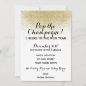 Uitnodiging van het zwarte en goudnieuwjaar (Voorkant)