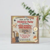 Uitnodiging van Hillbilly Party (Staand voorkant)