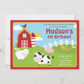 Uitnodiging van hobbydieren / Uitnodiging van Boer (Voorkant)