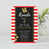 Uitnodiging van Hollywood Birthday Party (Staand voorkant)