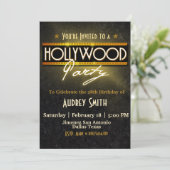 Uitnodiging van Hollywood Party (Staand voorkant)