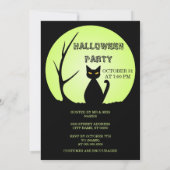Uitnodiging van Horror Cat Halloween Party (Achterkant)