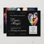 Uitnodiging van huwelijken | Draai (Voorkant / Achterkant)