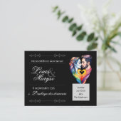 Uitnodiging van huwelijken | Draai Briefkaart (Staand voorkant)