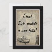 Uitnodiging van Italiaanse partij (Voorkant)