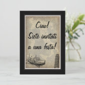 Uitnodiging van Italiaanse partij (Staand voorkant)