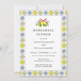 Uitnodiging van Italiaanse tegels en Lemons