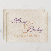 Uitnodiging van Ivory Lace (Voorkant / Achterkant)