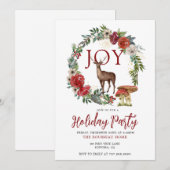 uitnodiging van Joy Woodland Stag Holiday (Voorkant / Achterkant)