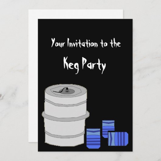 Uitnodiging van Keg Party (Voorkant / Achterkant)