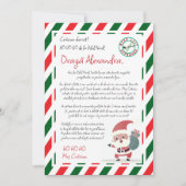 Uitnodiging van Kerstman Rood met Groen (Voorkant)