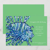 Uitnodiging van kinderen om de dag van de verjaard (Voorkant / Achterkant)