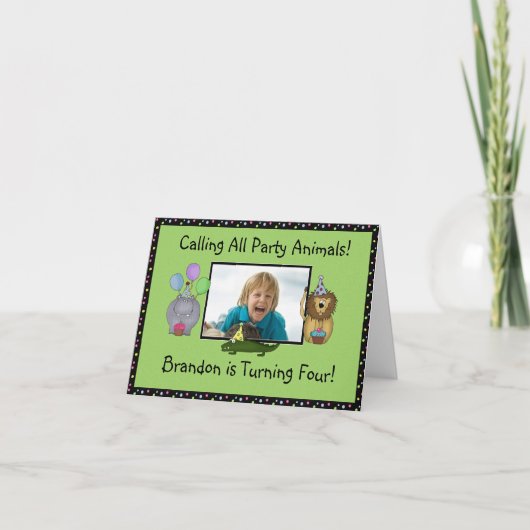 Uitnodiging van kinderen op Birthday (Voorkant)