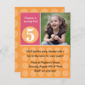 Uitnodiging van kinderen op Birthday (Voorkant / Achterkant)