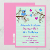 Uitnodiging van kinderen op Birthday (Voorkant / Achterkant)