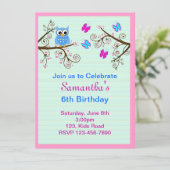 Uitnodiging van kinderen op Birthday (Staand voorkant)