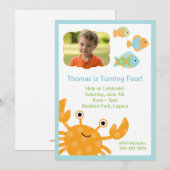 Uitnodiging van kinderen op Birthday (Voorkant / Achterkant)