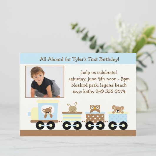 Uitnodiging van kinderen op Birthday (Staand voorkant)