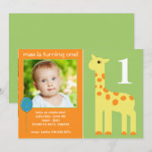 Uitnodiging van kinderen op Birthday (Voorkant / Achterkant)