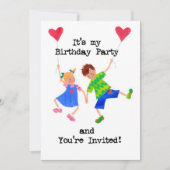 Uitnodiging van kinderen op Birthday (Voorkant)