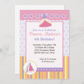 Uitnodiging van kinderen op Birthday (Voorkant / Achterkant)