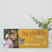 Uitnodiging van kinderen op Birthday | Vliegende v (Staand voorkant)