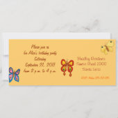 Uitnodiging van kinderen op Birthday | Vliegende v (Achterkant)