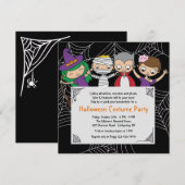 Uitnodiging van kinderen uit Costume Halloween Par (Voorkant / Achterkant)