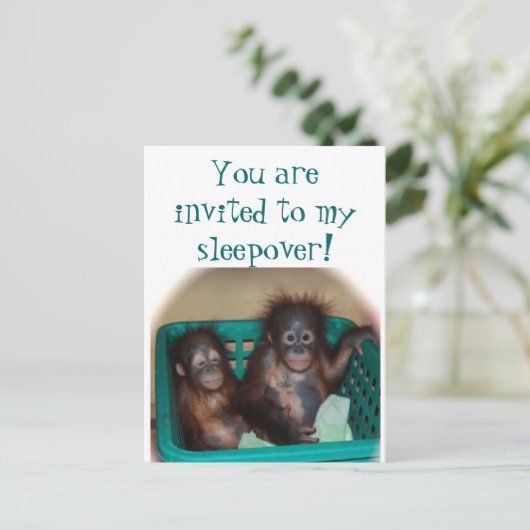 Uitnodiging van kinderslappers (Staand voorkant)