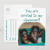 Uitnodiging van kinderslappers briefkaart (Voorkant / Achterkant)