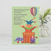 Uitnodiging van kinderspeelgoed (Staand voorkant)