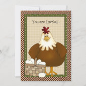 Uitnodiging van kippen voor elk doelland (Voorkant)