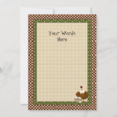 Uitnodiging van kippen voor elk doelland (Achterkant)