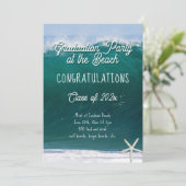 Uitnodiging van klasse Big Wave Beach Graduparty (Staand voorkant)