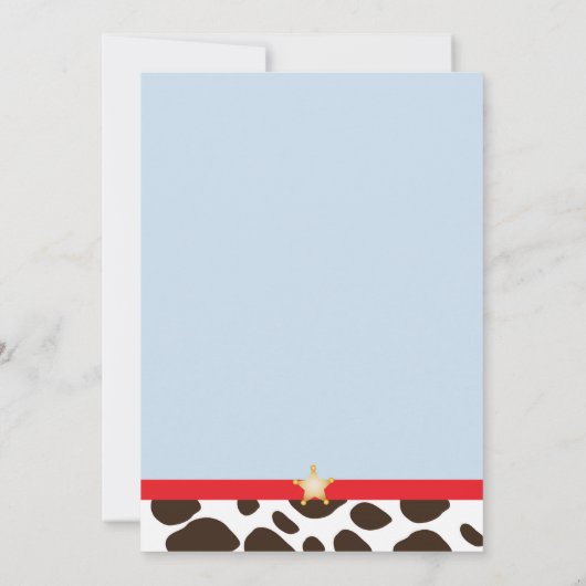 Uitnodiging van kleine Cowboy Party (Achterkant)