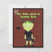 Uitnodiging van kleine Ghoul Party (Voorkant)