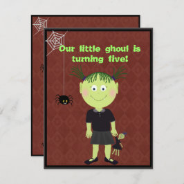 Uitnodiging van kleine Ghoul Party