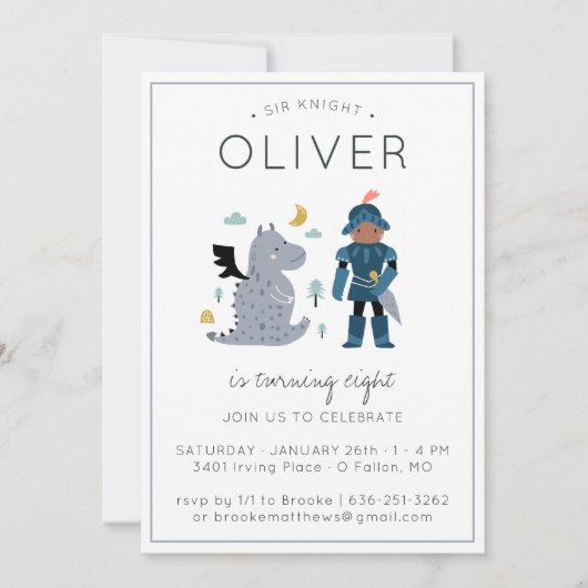 Uitnodiging van Knachten en Dragons (Voorkant)