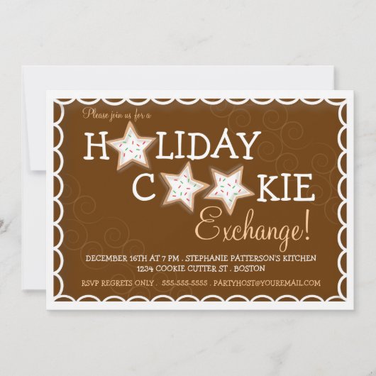 Uitnodiging van koekjeskoekjeskoekjes voor de uitw (Voorkant)