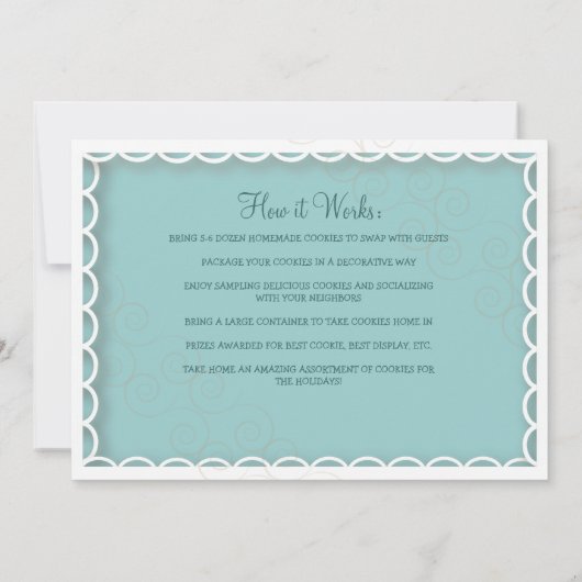 Uitnodiging van koekjeskoekjeskoekjes voor de uitw (Achterkant)