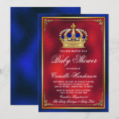 Uitnodiging van koninklijk Baby shower (Voorkant / Achterkant)