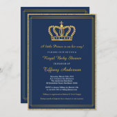 Uitnodiging van koninklijk Baby shower (Voorkant / Achterkant)