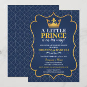 Uitnodiging van koninklijk Baby shower (Voorkant / Achterkant)