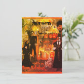 Uitnodiging van kunstenaars door Halloween (Staand voorkant)